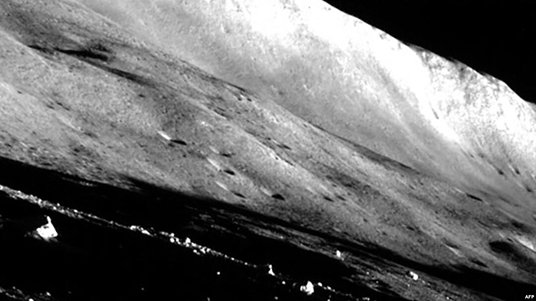 This handout photo released on Feb.1, 2024 from the Japan Aerospace Exploration Agency (JAXA) shows the last scene of the Moon taken by the Smart Lander for Investigating Moon (SLIM) with its navigation camera before dusk.