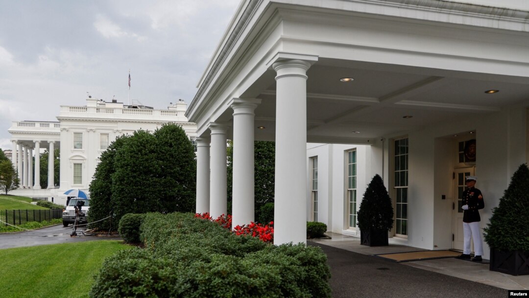 A general view of the West Wing of the White House, where over the Fourth of July holiday weekend cocaine was discovered in an entry area where visitors place electronics and other belongings before taking tours, in Washington, July 5, 2023. 