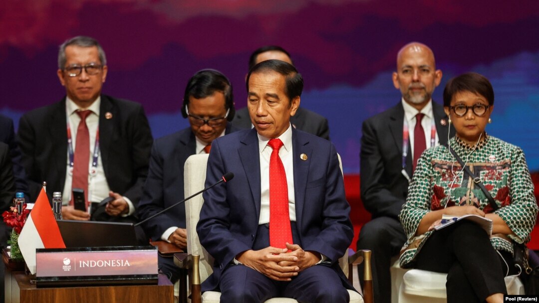 ประธานาธิบดีอินโดนีเซีย โจโค วิโดโด เปิดการประชุมสุดยอดของสมาคมประชาชาติเอเชียตะวันออกเฉียงใต้ หรือ อาเซียน ในวันอังคาร ที่ 5 กันยายน 2023
