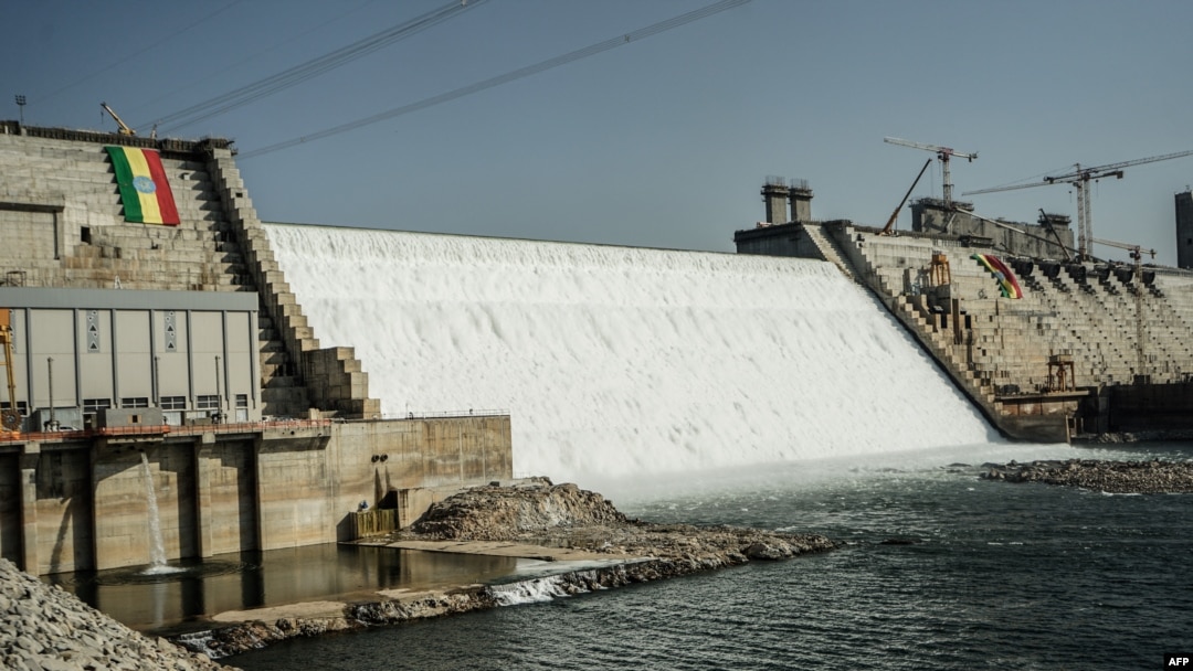 FILE - This general view shows the site of the Grand Ethiopian Renaissance Dam (GERD) in Guba, Ethiopia, Feb. 19, 2022. 