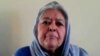 FILE - In this AFPTV screenshot made on Sept. 24, 2021, activist Mahbouba Seraj speaks with Agence France-Presse in Kabul, Afghanistan. She lambasted the global community Feb. 18, 2023, for failing to develop a plan on how to help her country since the Taliban took control of it.