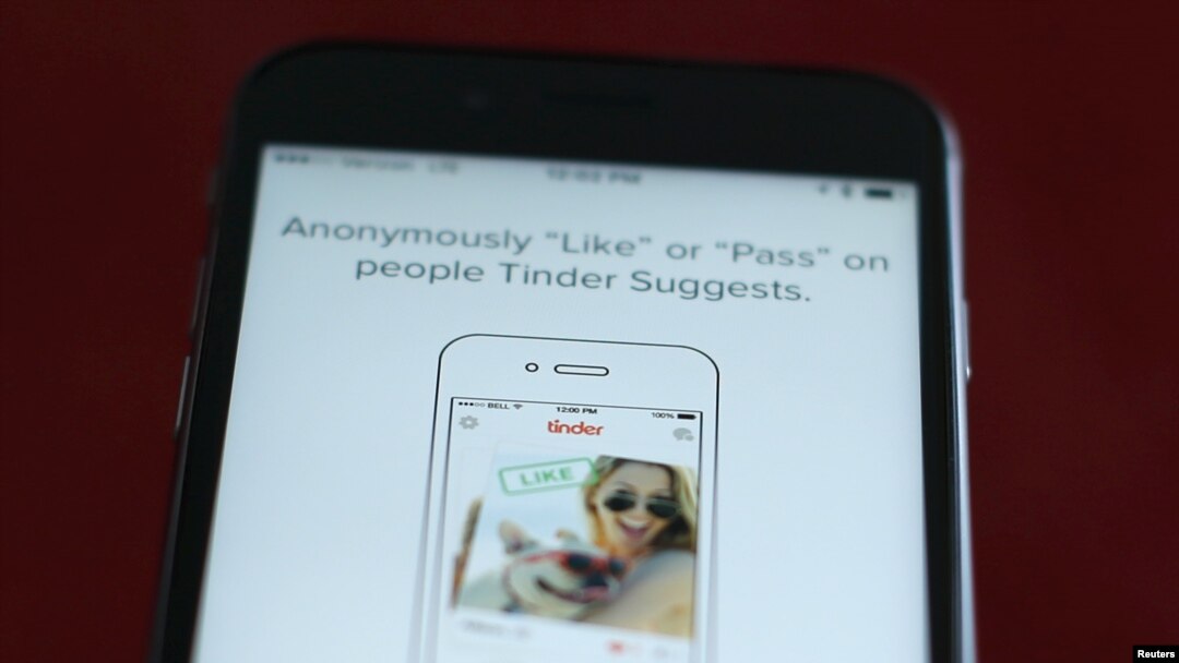 The dating app Tinder is shown on an Apple iPhone in this photo illustration taken February 10, 2016.