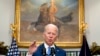 US President Joe Biden speaks about the war in Ukraine in the Roosevelt Room at the White House, April 28, 2022, in Washington.