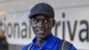 Marathon runner Guor Marial arrives at Heathrow Airport for the London 2012 Olympic Games, August 3, 2012. 