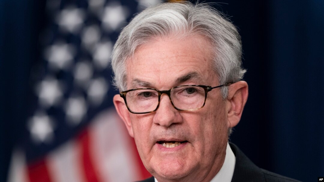 Federal Reserve Board Chair Jerome Powell speaks during a news conference at the Federal Reserve, May 4, 2022 in Washington
