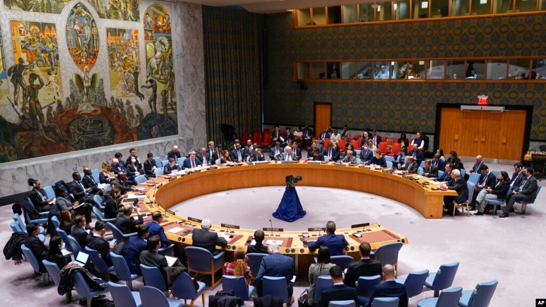 FILE - Representatives participate in a Security Council meeting at U.N. headquarters, Jan. 5, 2023.