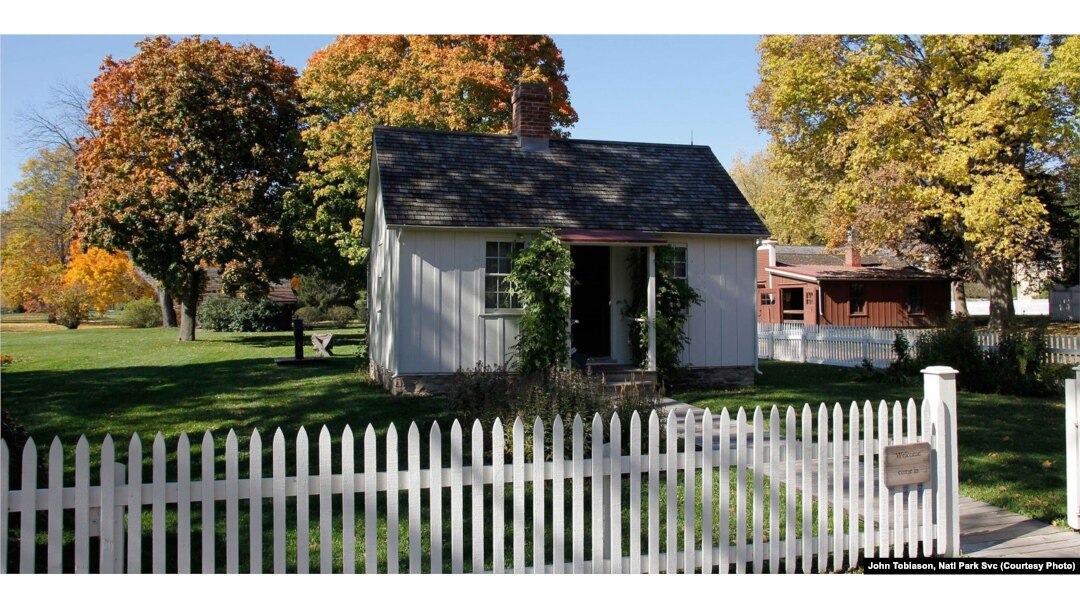 Herbert Hoover, America’s 31st president, was born in this two-room cottage in West Branch, Iowa, on August 10, 1874. The blacksmith shop is also part of the historic site within the National Park Service.