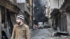 FRILE - A Syrian man walks through the former rebel-held Salaheddin district in the northern Syrian city of Aleppo.