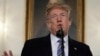 President Donald Trump delivers a statement on the mass shooting at a South Florida High School from the White House, Feb. 15, 2018.
