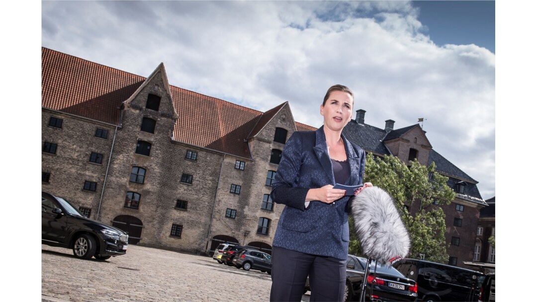 Denmark's Prime Minister Mette Frederiksen addresses the media regarding U.S. President Donald Trump's cancellation of his visit to Denmark, in Copenhagen, Denmark, Aug. 21, 2019.