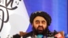 FILE - Taliban Foreign Minister Amir Khan Muttaqi speaks during a news conference in Kabul, Afghanistan on Sept. 14, 2021.