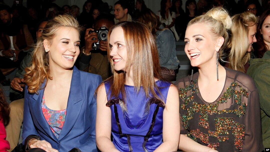 Actresses Maggie Grace, Christina Ricci and Ashlee Simpson are seen at the Richard Chai Fall 2013 fashion show during Mercedes-Benz Fashion Week at The Stage at Lincoln Center on Feb. 7, 2013 in New York City.