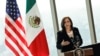 FILE - U.S. Vice President Kamala Harris delivers remarks during a press conference at the Sofitel Mexico City Reforma hotel in Mexico City, June 8, 2021. 