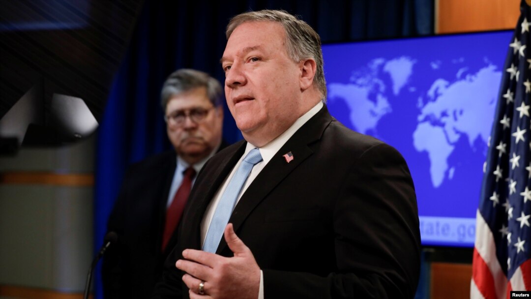 အမေရိကန် နိုင်ငံခြားရေးဝန်ကြီး Mike Pompeo 