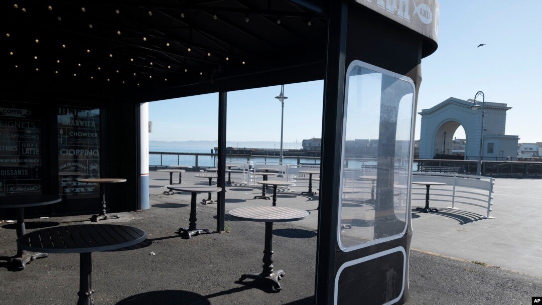 FILE - The Paycheck Protection Program is supposed to help small businesses such as the closed Franciscan Crab Restaurant at Fisherman's Wharf in San Francisco, April 24, 2020.
