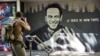Graffiti of Alexey Navalny by Swiss artists Julien Baro & Lud is pictured ahead of the June 16 summit between U.S. President Joe Biden and Russian President Vladimir Putin in Geneva, Switzerland, June 14, 2021. The text reads: Hero of Our Time.