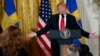 President Donald Trump speaks during a news conference with Swedish Prime Minister Stefan Lofven in the East Room of the White House, March 6, 2018.