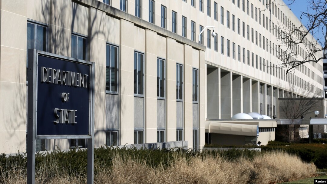 FILE - The U.S. State Department building is pictured in Washington, Jan. 26, 2017.