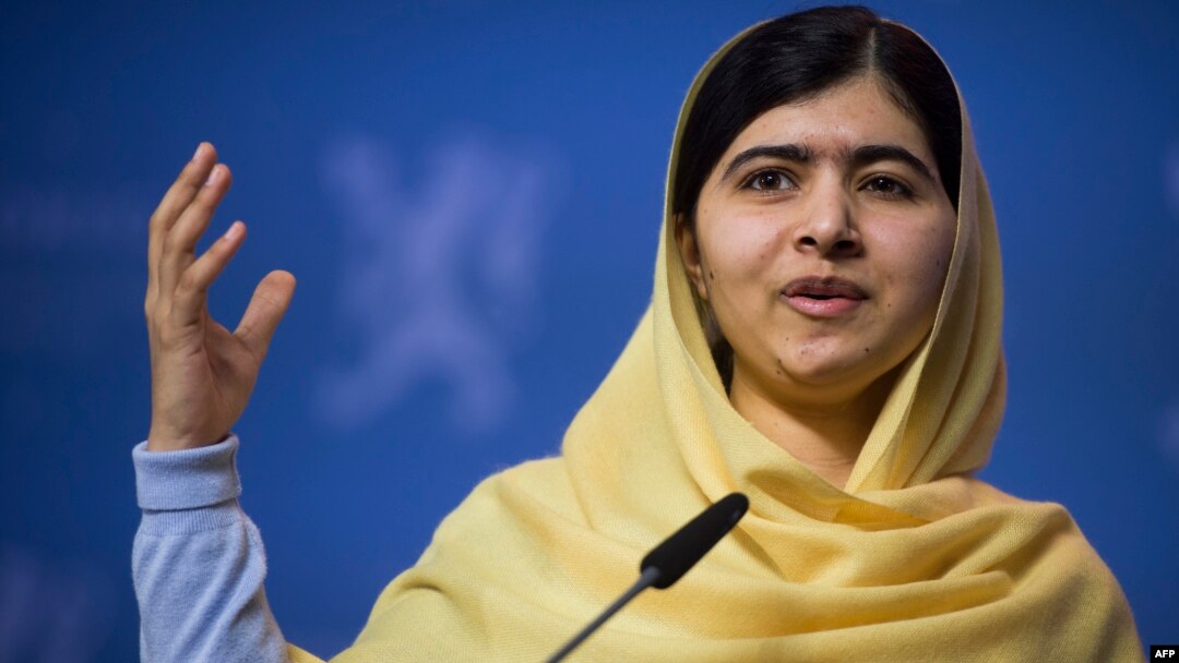 FILE - Nobel Peace Prize laureate Malala Yousafzai.