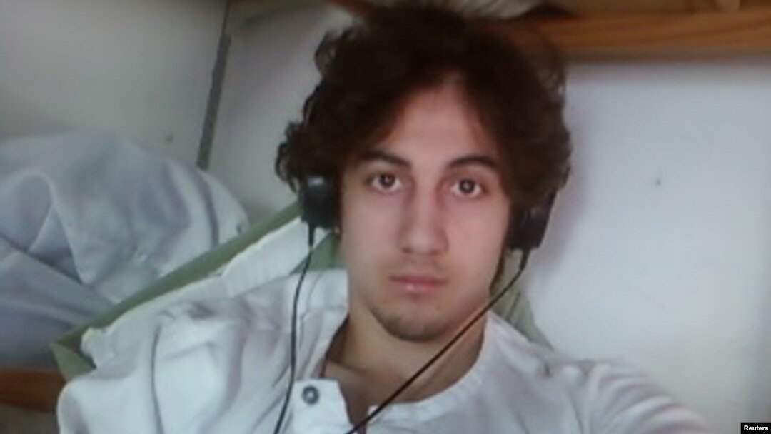 Dzhokhar Tsarnaev is pictured in this handout photo presented as evidence by the U.S. Attorney's Office in Boston, Massachusetts on March 23, 2015. Tsarnaev was heavily influenced by al Qaeda literature and lectures, some of which was found on his laptop,