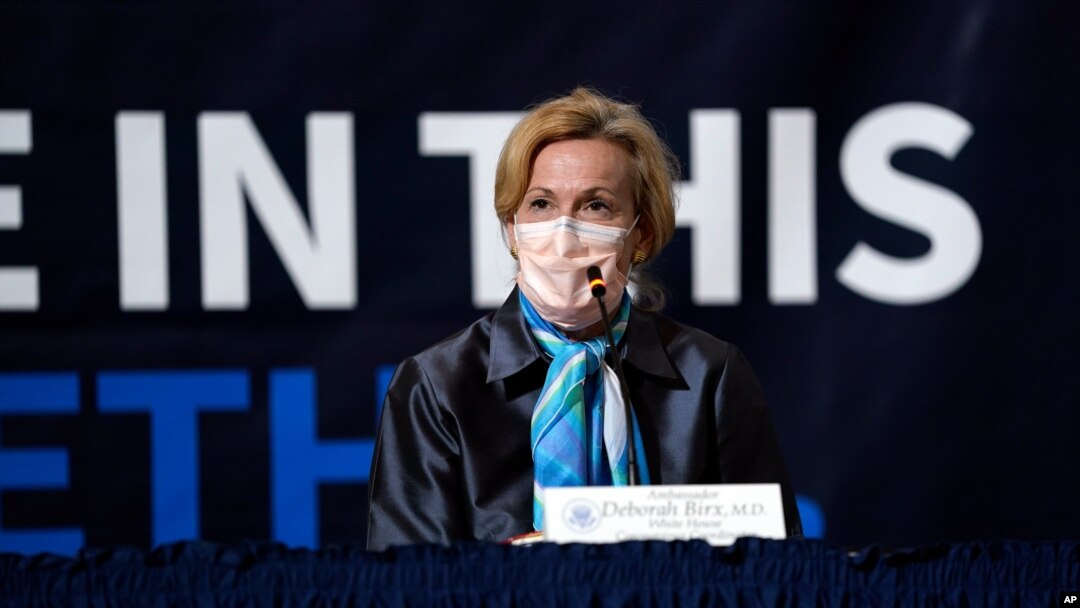 FILE - White House coronavirus response coordinator Dr. Deborah Birx participates in a roundtable on donating plasma at the American Red Cross national headquarters, July 30, 2020, in Washington. 