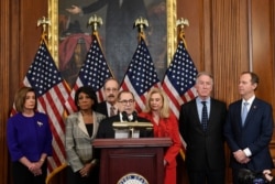 Democrats unveil articles of impeachment against President Donald Trump, Dec. 10, 2019.