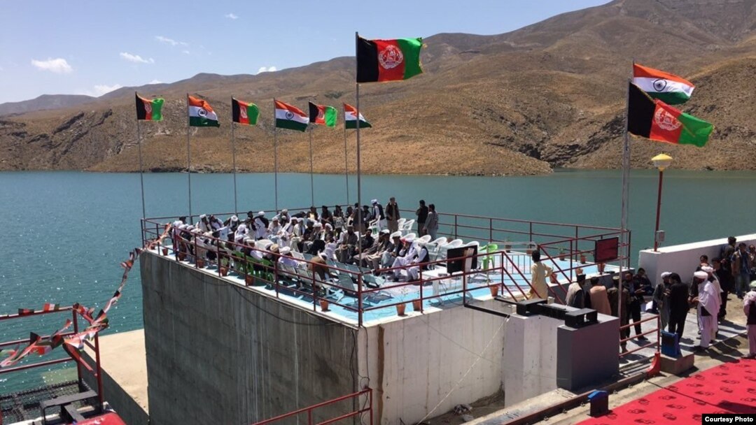 Preparation to inaugurate the Salma Dam, referred to as the Afghanistan India Friendship Dam by both countries, and is built with $300 million of Indian money, June 4, 2016. (Courtsey photo by bjp.org)