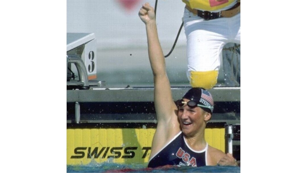 Carrie Bates, known then by her maiden name Steinseifer, won three swimming gold medals at the 1984 Olympic Games in Los Angeles. (Photo courtesy Carrie Bates)
