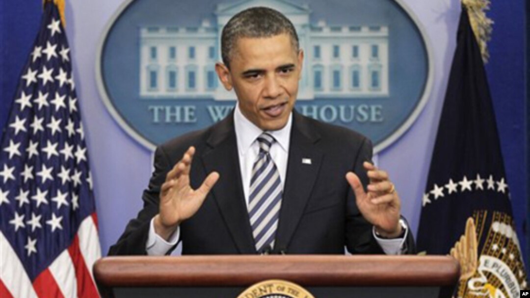 President Obama gestures while speaking to reporters about the controversy over his birth certificate, Wednesday, April 27, 2011, at the White House in Washington.