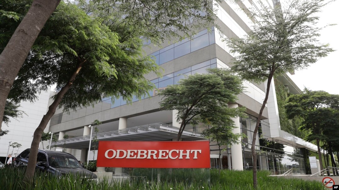 FILE - The Odebrecht headquarters are seen in Sao Paulo, Brazil, April 12, 2018.