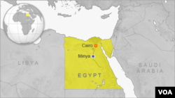 Map of Minya, Egypt