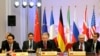 From left: Ma Zaoxu, assistant minister of Foreign Affairs of China, Hans-Dieter Lucas, political director of the Foreign Ministry of Germany and Sergey Ryabkov, deputy foreign minister of Russia listen during talks on Iran's nuclear program in Almaty,Feb