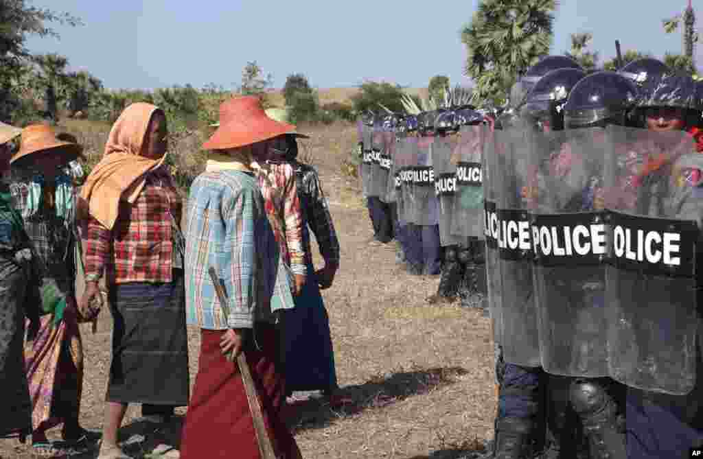 Myanmar Mine Protest