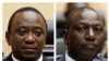 Combination picture shows Kenya's then-finance minister Uhuru Kenyatta and Kenya's former Higher Education Minister William Ruto at the International Criminal Court (ICC) in The Hague in these April 8, 2011 (L) and September 1, 2011 file photos. 