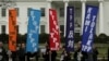 FILE - Opponents of the Trans-Pacific Partnership (TPP) trade agreement protest outside the White House in Washington, Feb. 3, 2016. 