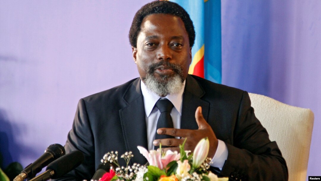 Democratic Republic of Congo's President Joseph Kabila holds a news conference at the State House in Kinshasa, Democratic Republic of Congo Jan. 26, 2018. 
