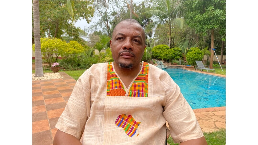 Hopewell Chin’ono, a reporter who has been arrested twice this year for posting messages on Twitter which President Emmerson Mnangagwa’s government did not like. (Photo: Columbus Mavhunga/VOA)