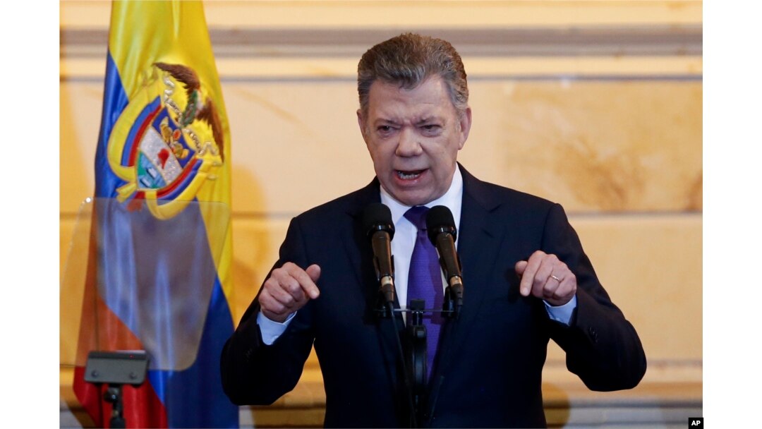 Colombia's President Juan Manuel Santos speaks during the inauguration of the newlyelected legislature, in Bogota, Colombia, July 20, 2018.