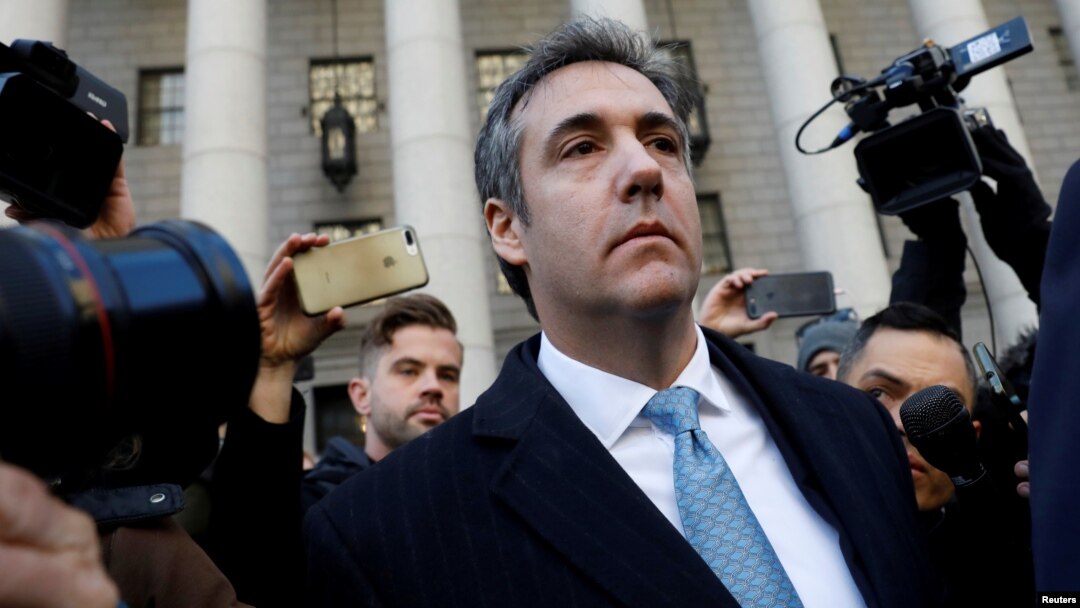 FILE - US. President Donald Trump's former lawyer Michael Cohen exits Federal Court after entering a guilty plea in Manhattan, New York City, U.S., Nov. 29, 2018. 