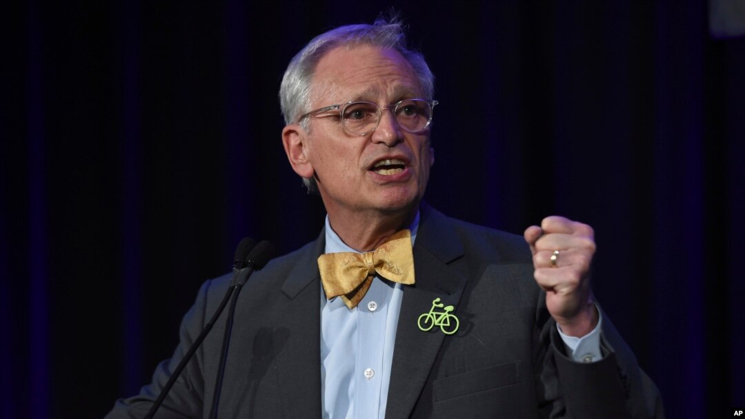 FILE - Rep. Earl Blumenauer, D-Ore., speaks in Portland, Oregon, Nov. 6, 2018. The White House and business groups are stepping up efforts to win congressional approval for the U.S.-Mexico-Canada trade accord. 
