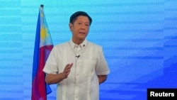 Philippines presidential election winner Marcos speaks to foreign media, in Mandaluyong