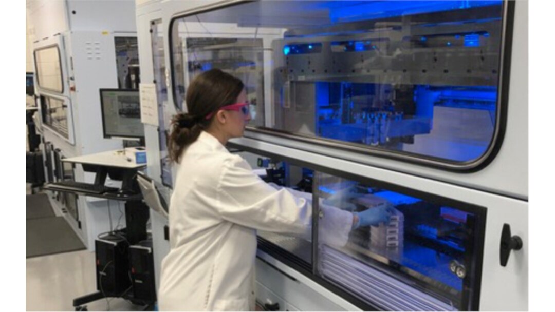 FILE - Scientists and researchers work on a potential vaccine for the coronavirus disease (COVID-19) at a Pfizer's laboratory.