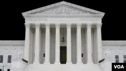 US Supreme Court building, Washington DC, graphic element on black