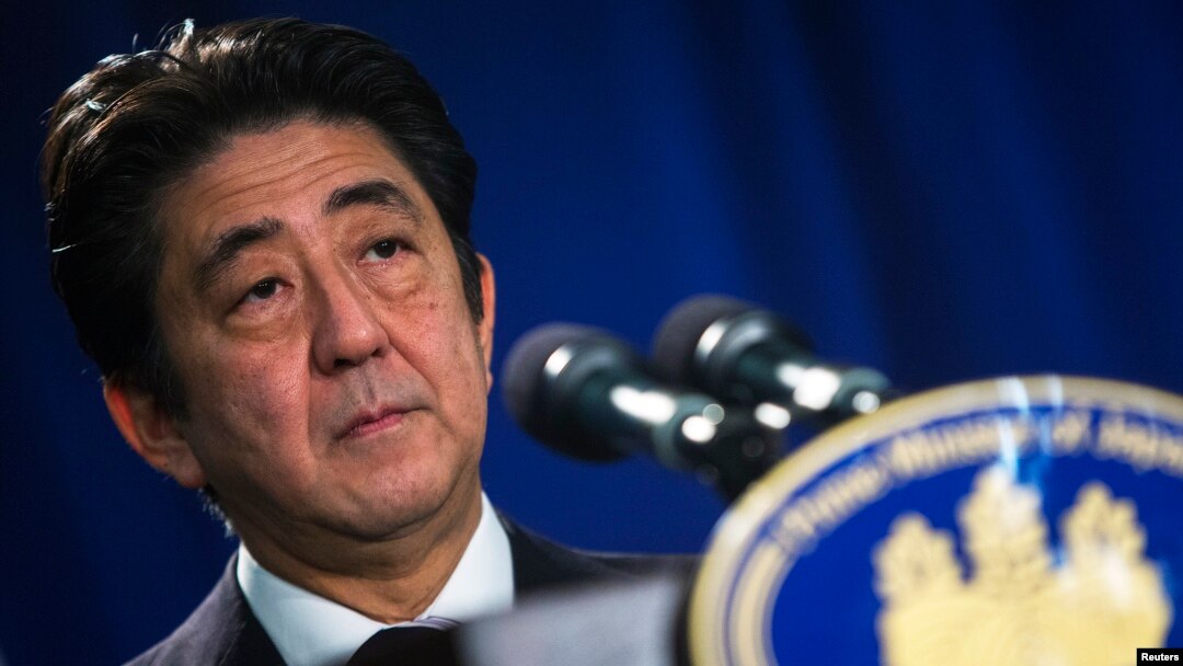 Japanese Prime Minister Shinzo Abe speaks at a news conference in New York, Sept. 27, 2013. 