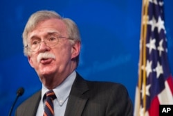 National Security Advisor John Bolton unveils the Trump Administration's Africa Strategy at the Heritage Foundation in Washington, Dec. 13, 2018.