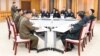 남북한 군사 당국자들과 유엔사 관계자들이 16일 판문점 남측 지역 자유의집에서 ‘판문점 공동경비구역(JSA) 비무장화 이행을 위한 3자 협의체’ 1차 회의를 하고 있다. 한국 국방부 제공.