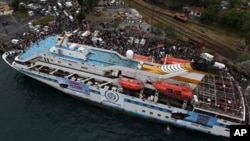 In this image taken from the Free Gaza Movement website 28 May 2010, one of the Turkish ships taking part in the 'Freedom Flotilla' is seen docked prior to heading for the shores off the Gaza Strip in this recent but undated photo