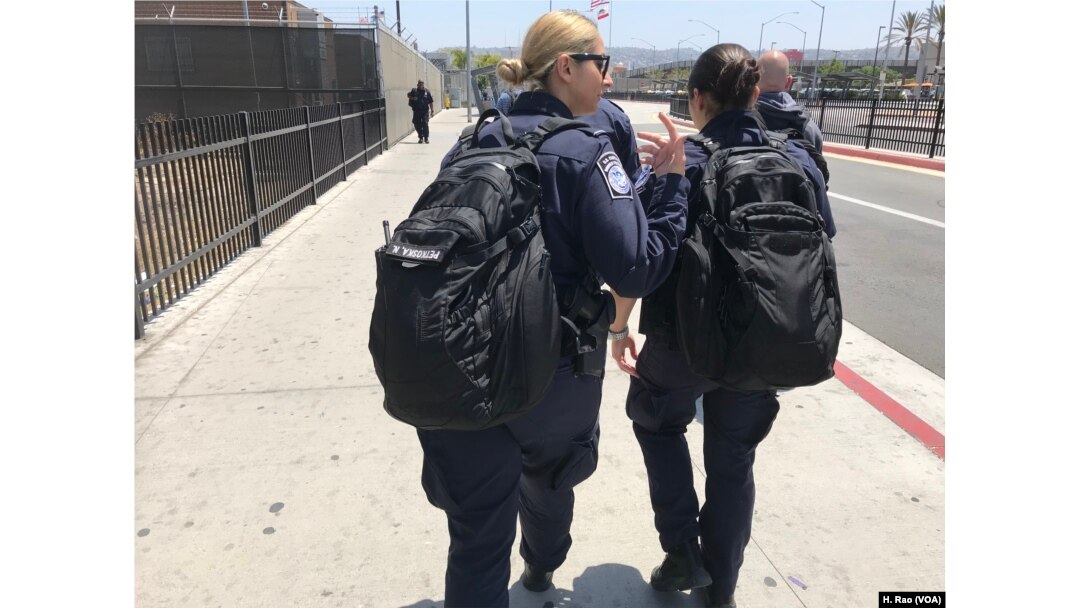 Uniformed agents are seen at the U.S.-Mexico border in this undated photo.