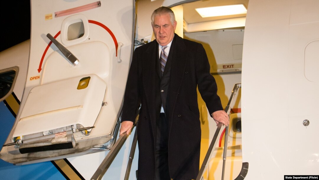 FILE - U.S. Secretary of State Rex Tillerson exits his plane. (Photo: State Dept. Flickr) 