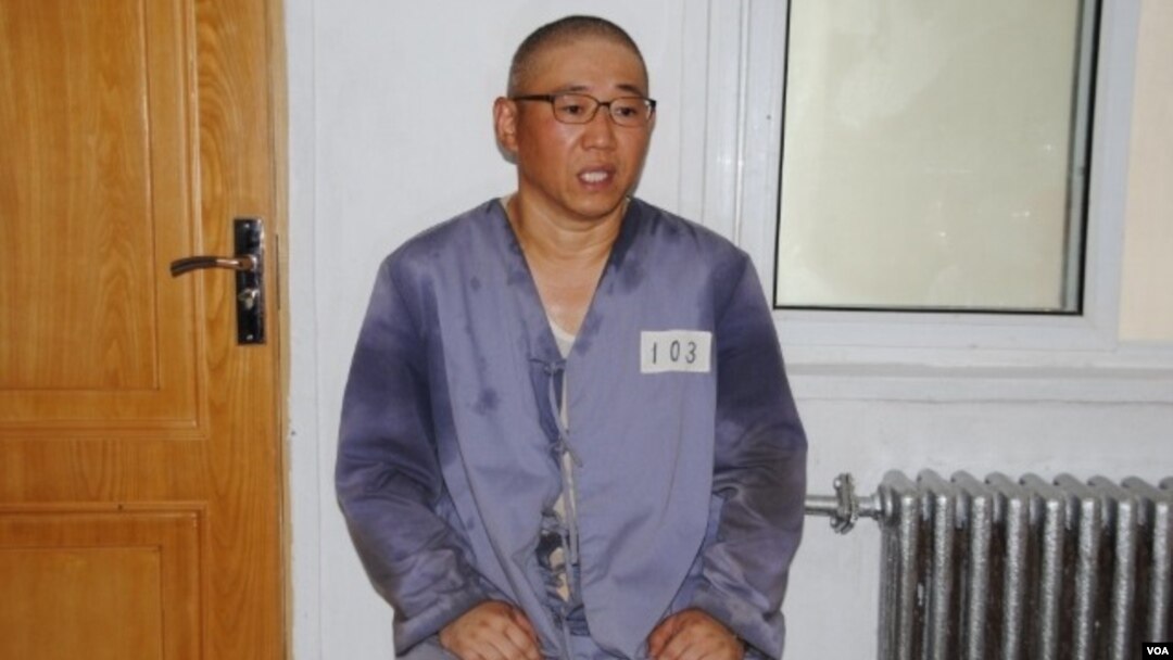 Kenneth Bae being interviewed by Japanese pro-North Korea newspaper Choson Sinbo at a North Korean labor camp, June 26, 2013.